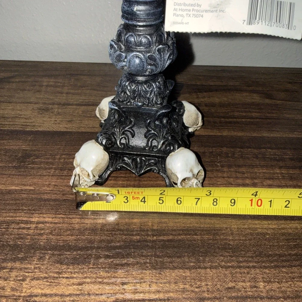 Skull Candelabra 5 Skeleton Hear Candle Holder Gothic Halloween Eerie Estates
